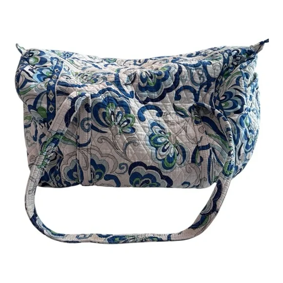 Vera Bradley Mediterranean White Duffle Bag - Picture 1 of 13